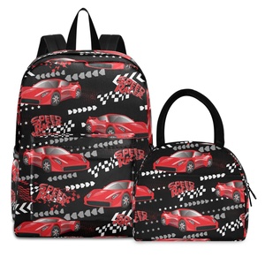 Cute Cartoon Car Custom Print <b>Students</b> Kids School Bag Kid's Cute <b>Backpack</b> Bag Set Children School Bag Set for Boys - Product Image 1