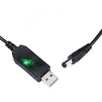12V1A Lampu LED Wifi Router USB 5V Ke 12V Kabel Step Up 5.5*2.1 Dc Jack Kabel Daya