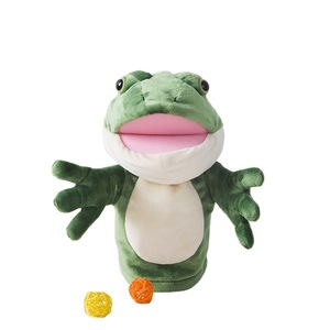 Tùy chỉnh động vật tay con rối nhồi bông ếch giáo dục ventriloquist búp bê với PP bông điền OPP túi đóng gói - Product Image 1