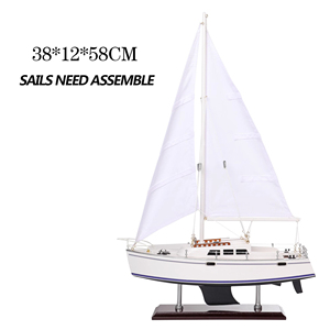 Vente en gros de yacht de sport de croisière U.S. Catalina modèle de <span class=keywords><strong>bateau</strong></span> en bois voilier nautique cadeau pour hommes décoration maritime - Product Image 2