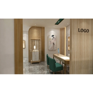 Vetrina Espositiva per Gioielleria di Lusso in Tono Legno Chiaro, <span class=keywords><strong>Design</strong></span> Personalizzato per Interni Completi di Negozi, Soluzione Completa per Esposizione al Dettaglio - Product Image 3