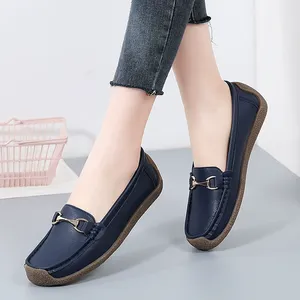 <strong>Women's</strong> Shoes Pointed Shallow Mouth Work Shoes Single Flat <strong>Heel</strong> Casual PVC Leopard Boat Shoes - Product Image 3