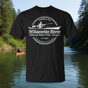 Camiseta Willamette River Kayak, ruta fluvial nacional de Oregón, 217 millas, aventura de remo, equipo para actividades al aire libre - Product Image 3