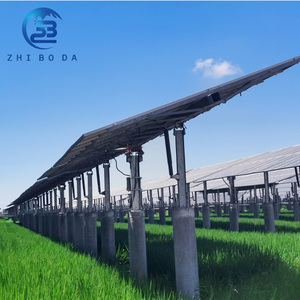 Système de montage au sol photovoltaïque durable, structure de support au sol solaire sécurisée, agrivoltaïque, support photovoltaïque Zn-Mg-Al - Product Image 1