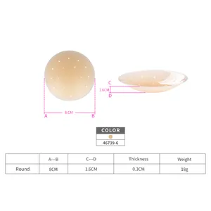 XR022-3 Custom Pasties And Nipple Cover Wholesale Oval Shape Breath Hole Adhesive Reusable Silicon Nipple Cover