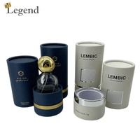 Coffret de 30ml 50ml 100ml de flacons de parfum vides avec boîte, emballage de luxe en papier cylindrique, doré ou argenté, personnalisable