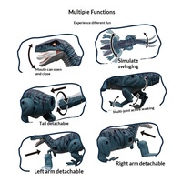 Grenzüberschreitender 2,4G Mini Elektrischer Ferngesteuerter Velociraptor Tyrannosaurus Rex Kinder-Fünf-Wege-Simulation mit Sound und Licht aus Kunststoff