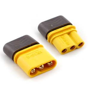 Conector Original Amass MR30 de 3 Pines, 15A-30A, Alta Corriente, Chapado en Oro, Macho y Hembra, con Funda, para Motor sin Escobillas y ESC - Product Image 1