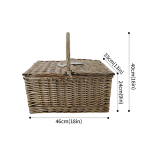 JY nuovo Design in vimini tessuto a mano cestino da Picnic portatile cesto portaoggetti per Picnic all'aperto - Product Image 4