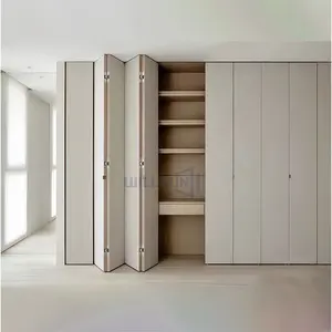 Einfaches Design faltbarer Massivholzschrank-Tür schalldicht moderne Holz-Innenraumausklapptüren