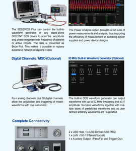 แหล่งสัญญาณควบคุมแบบสัมผัส: SDG2102X Plus เครื่องกำเนิดสัญญาณฟังก์ชัน 16 บิต, หน้าจอ HD, ฟังก์ชันสแกนและฟังก์ชันอื่นๆ - Product Image 5