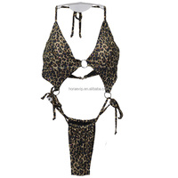 S676 Une Pièce Sexy Strass Bikini Imprimé Léopard Body Diamant Bikinis