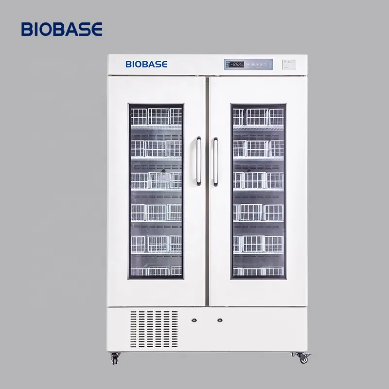 BIOBASE Blood Bank Kühlschrank medizinische 50-1000L Preise Kühlschränke zeigen Doppeltür Kühlschrank