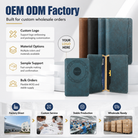 Dompet Paspor Kulit PU Anti RFID, Penutup Perjalanan, Kantong Tiket, Logo Custom, Kancing Magnet, Ketebalan Dapat Disesuaikan