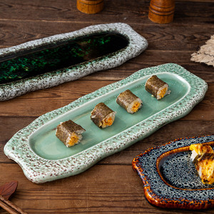 Stoviglie di porcellana fatte <span class=keywords><strong>a</strong></span> <span class=keywords><strong>mano</strong></span> eco-friendly rettangolo Hotel ristorante che serve vassoio <span class=keywords><strong>piatti</strong></span> di Sushi <span class=keywords><strong>piatti</strong></span> in ceramica sostenibile - Product Image 4