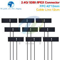 Antena Interna WIFI TZT de 2.4 GHz, FPC 5dBi, Conector IPX IPEX, Antena Omnidireccional, Sistema WLAN IEEE 802.11 b/g/n