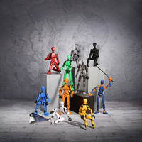Nouveau modèle de jouet robot 3D mini articulé à 13 points, populaire à l'international, figurine en plastique multi-articulée mobile, figurine d'anniversaire et objet décoratif