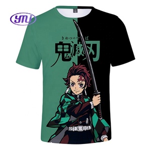 Unisex stampa digitale di abbigliamento produttori custom 3d t-<span class=keywords><strong>shirt</strong></span> in misto cotone poliestere anime shayer Demoned <span class=keywords><strong>Slayer</strong></span> - Product Image 3
