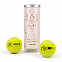 Balle de tennis Nodex MUSE, dernière version, extra résistante, en feutre et caoutchouc naturel, noyau pressurisé, rebond élevé, logo OEM, certification ITF.