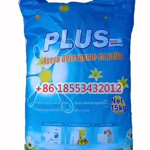 Hot sale 15kg cheapest washing soap powder laundry powder soap powder add enzyme washing clothes use hand and machine