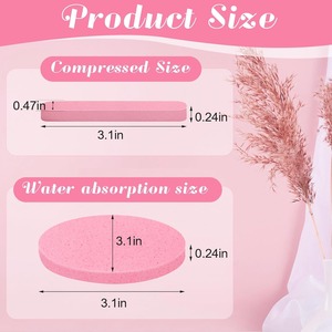 Offre Spéciale sur mesure éponge faciale en cellulose compressée pâte de bois visage éponges en cellulose sèche feuilles pour dame - Product Image 5