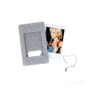 Bán buôn thẻ bảo vệ tay áo nhựa Acrylic photocard chủ chèn 2x3 Kpop ảnh chủ thẻ Instax phim Keychain