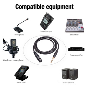 รองรับแหล่งจ่ายไฟ 48V <span class=keywords><strong>สาย</strong></span>ไมโครโฟนแบบหมุนได้ 1/4 TRS 6.35 พร้อมหัวต่อ XLR แบบบาลานซ์สำหรับมิกเซอร์ - Product Image 5