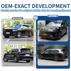 Kit carrozzeria in fibra di carbonio a secco stile ABINA per AITO M9: Labbro anteriore, Presa d'aria, Minigonne laterali, Diffusore posteriore, Parafanghi e Spoiler da tetto - Product Image 2