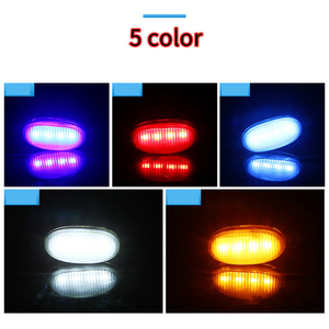 4 adet araba aksesuarları ön tampon gündüz farı sarı ortam kamyon sinyal uyarı lambası kaput Grille Spot Led ışık - Product Image 5