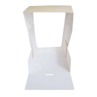 Boîte en papier biodégradable à fenêtre transparente, gaufrée et laminée mate, pour muffins, tartes et cupcakes - Alimentaire