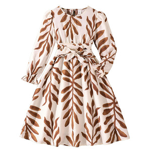 Abito da Principessa con Stampa Vacanza Francese per Bambine, Vestito Elegante Estivo con Cintura per Occasioni Speciali - Product Image 5