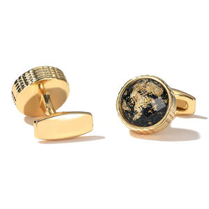 Mancuernillas de Metal de Alta Calidad y Lujo para Hombre, Estilo Vintage, Personalidad, Mancuernillas Redondas de Aleación para Camisa - Product Image 2