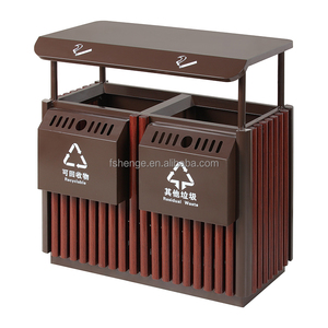 Ngoài trời thép không gỉ 4 ngăn chất thải bin 12L 120L hình vuông tái chế Thùng rác có thể cho nhà bếp sân bay nhà hàng sử dụng - Product Image 5