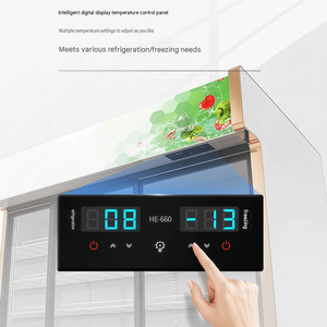 Vitrine réfrigérée pour aliments frais et réfrigérateur de présentation avec portes coulissantes pour <span class=keywords><strong>mini</strong></span>-marché et boutique agricole - Product Image 5