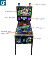 Vente en gros 49 pouces 60Hz Machine d'arcade de flipper virtuel à pièces -- Flipper d'arcade multi-jeux vidéo avec joystick