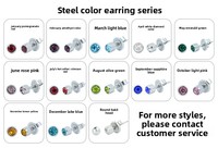 Outil de perçage d'oreille jetable en acier inoxydable transfrontalier avec aiguille et pistolet pour boucles d'oreilles unisexes
