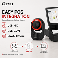 Scanner de codes-barres CMOS 1D/2D haute densité OEM, lecture de codes QR, USB, mains libres, format A4, présentation sur bureau, supermarché, POS YCP-85