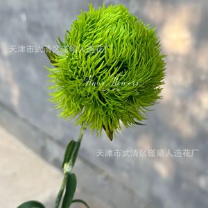Carnations vertes artificielles Jinxi 60cm en caoutchouc souple, impression 3D pour décorations de mariage et de maison - Product Image 4