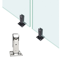 Moderne extérieur Amérique balcon support de piscine clôture en verre sans cadre 8-12mm en acier inoxydable escalier verre bride pince garde-corps