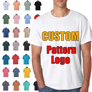 Custom Sublimation Logo Puff Printed Oversized Graphic Cotton Custom Blank Plain Men's Tshirt
