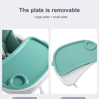 Chaise haute pour bébé de haute qualité en gros OEM/ODM avec cadre métallique de sécurité pour la salle à manger, couleur au choix