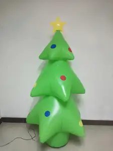 Nhà máy bán lớn Cây giáng sinh với ánh sáng LED Inflatable Xmas cây kỳ nghỉ ngoài trời sân cỏ trang trí