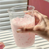 En Stock Verre Borosilicaté de Haute Qualité Tasse à Café Glacé Latte Américain Transparent