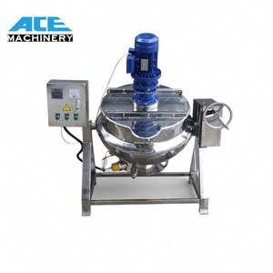 Olla Mezcladora de Cocina Ace de 200L, 300L, 400L, con Calentamiento a Gas, para Mezclar Dulces, con Chaqueta - Product Image 4