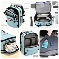 Sac à dos pour ordinateur portable imperméable, extensible avec grande capacité, léger et respirant, sac à dos professionnel