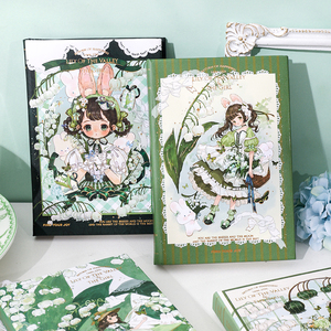 Carnet de poche A7 - Série Fille de la vallée, Illustration de couverture de style <span class=keywords><strong>2D</strong></span>, Mini journal relié, Cadeau personnalisé en gros - Product Image 4