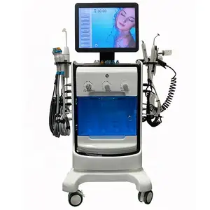 Mesin perawatan wajah multifungsi 10 dalam 1 sistem perawatan kulit, mesin pembersih wajah hydra oksigen pabrik langsung