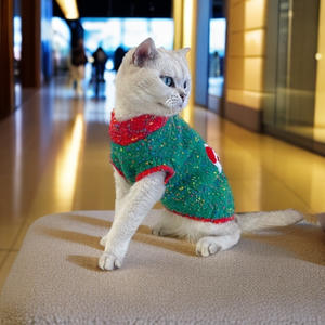 JXANRY cagnolino di natale creativo Glow vestiti autunno inverno maglia maglia calda gilet Yorkshire Maltese da orso - Product Image 1