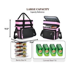 Custom Eco-Friendly Reusable <b>Lunch</b> <b>Bags</b> <b>Women</b> Men Large Insulated Leakproof Cooler <b>Bag</b> <b>for</b> Work Picnic & Beach - Product Image 2