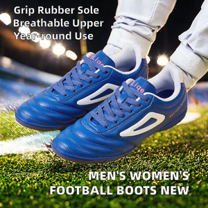 Botas de Fútbol Profesionales para Hombre al por Mayor, Zapatos de Fútbol Azules para Entrenamiento, Zapatos Deportivos Personalizados para Interiores para Partidos Internacionales - Product Image 2